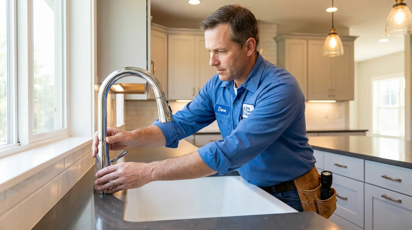 Kitchen faucet installation by Johns Plumbing LLC in Daleville